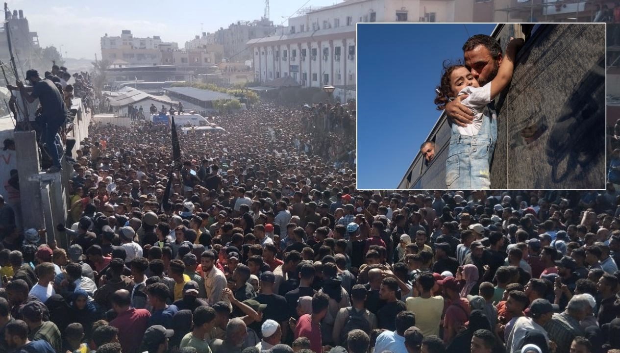 gazzede ateskesfilistinli rehineleri on binler karsiladi fA9abG75.jpg