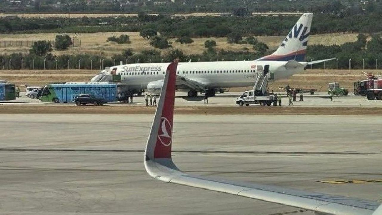 Gaziantep’te uçağın lastiği patladı: Yolcular tahliye edildi